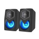 Kisonli L-1020 Multimedia Mini Led Speaker showcasing its sleek design and vibrant LED lights, perfect for enhancing your audio experience.