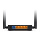 Front view of TP-Link Archer C64 AC1200 dual-band router showcasing its sleek design and features