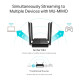 Front view of TP-Link Archer C64 AC1200 dual-band router showcasing its sleek design and features