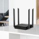 Front view of TP-Link Archer C64 AC1200 dual-band router showcasing its sleek design and features