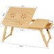 Stylish bamboo wooden dual fan laptop cooler table desk perfect for better airflow and comfort while working
