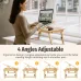 Bamboo Wooden Dual Fan Laptop Cooler Table Desk image 2