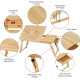 Stylish bamboo wooden dual fan laptop cooler table desk perfect for better airflow and comfort while working
