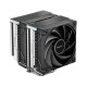 DeepCool AK620 High Performance Dual Tower CPU Cooler showcasing its sleek design and dual heatsink for optimal thermal performance.