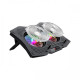 Havit F2072 RGB Laptop Gaming Cooling Pad shown in action with vibrant lights and sleek design