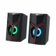 Havit SK206 RGB Gaming USB Speaker showcasing vibrant RGB lights and compact design for an immersive gaming audio experience