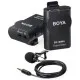 Boya BY-WM4 Wireless Microphone displayed on a desk, ideal for video and audio recording