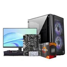 AMD Ryzen 7 5700G Budget Desktop PC With 21.45 inch FHD Monitor