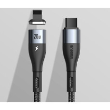 Baseus CATLXC-01 Zinc Magnetic Safe Fast Charging Data Cable Type-C to IP PD 20W 1m Black