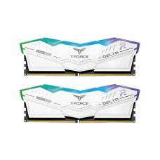 TEAM Delta RGB White 32GB (16x2) DDR5 5200MHz Gaming Desktop RAM