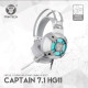 FANTECH HG11 Captain 7.1 Surround Sound Gaming Headset showcasing RGB lighting and design