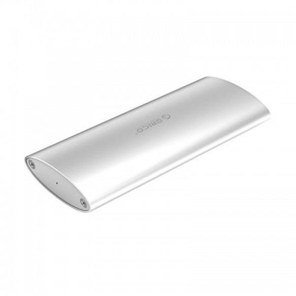 Orico M2D-C3-SV M.2 SSD enclosure showcasing aluminum alloy design and Type-C connectivity