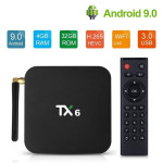 Pendoo Android 9.0 TV Box, TX6 Android TV Box 4GB DDR3 32GB EMMC Dual WiFi 2.4G+5G Bluetooth Quad Core 3D 4K Ultra HD H.265 USB3.0