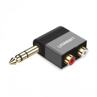 Ugreen 6.35mm Male to 2RCA Female Audio Converter Black Gold-plated jack head