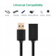Ugreen USB3.0 A male to female flat cable Black 2M