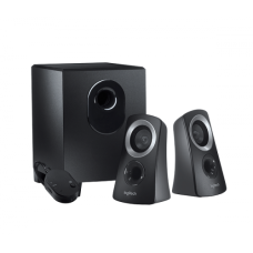 Logitech Z313 speaker system showcasing its sleek design and powerful sound in a modern setup