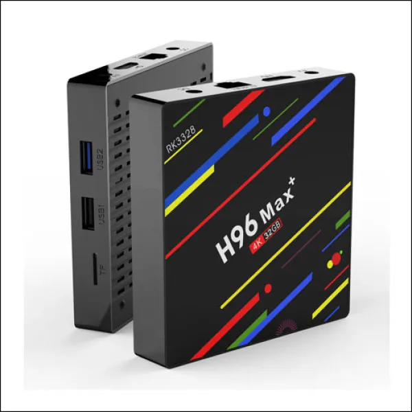 H96 Max Plus Android TV Box featuring 4GB RAM and 32GB ROM, perfect for seamless streaming and gaming