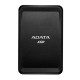 ADATA SC685 500GB External SSD in a sleek design, showcasing its portability and USB 3.2 connectivity for fast data transfer