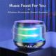 AULA BS302 portable Bluetooth speaker showcasing its sleek design and 360° surround sound capabilities, perfect for outdoor use in Bangladesh.