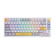 Ajazz AK816 Pro mechanical keyboard featuring hot swappable silver switches and Bluetooth connectivity, ideal for gamers and professionals in Bangladesh.