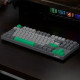 Ajazz AK873 Hot Swappable Mechanical Gaming Keyboard featuring MDA profile and green switches, ideal for gamers in Bangladesh