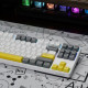 Ajazz AK873 Hot Swappable Mechanical Gaming Keyboard featuring MDA profile and green switches, ideal for gamers in Bangladesh