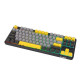 Ajazz K870T Pro mechanical keyboard showcasing red switches and customizable features, ideal for gamers and typists in Bangladesh