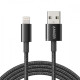 Anker Premium Double-Braided Nylon MFI Lightning Cable 3.3 Feet for iPhone, featuring durability and fast charging in Jashore, Bangladesh