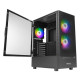 Antec NX410 V2 Mid Tower Gaming Case featuring vibrant ARGB lighting and spacious interior for optimal airflow and performance.