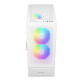 Antec NX410 V2 Mid Tower ARGB Gaming Case in White showcasing its sleek design and RGB features for a modern gaming setup