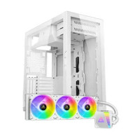 Antec P120 CRYSTAL White Mid-Tower Casing & Symphony 360 ARGB CPU Cooler Combo