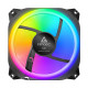 Antec Prizm X 120 ARGB cooling fan showcasing vibrant RGB lighting and sleek design, perfect for enhancing PC aesthetics and cooling efficiency