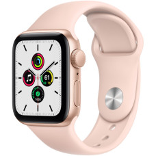 Apple Watch SE A2351 (MYDN2LL/A) GPS 40mm Sport Band (Gold Aluminum, Pink Sand)