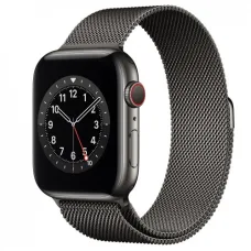 Apple Watch Series 6 44 Stainless Steel Milanese Loop Graphite