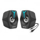 Astrum SU020 2.0CH LED USB Multimedia Speaker displayed on a desk, showcasing its sleek design and LED lights