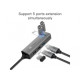 Baseus CAHUB-C0G USB hub showcasing five ports for connecting multiple devices efficiently