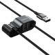 Baseus CALHZ-01 Lightning data cable featuring dual USB ports, ideal for charging devices in the backseat of a car, perfect for families and travelers.