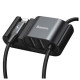 Baseus CALHZ-01 Lightning data cable featuring dual USB ports, ideal for charging devices in the backseat of a car, perfect for families and travelers.