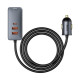 Baseus CCBT-B0G multi-port fast charging car charger with an extension cable, perfect for charging multiple devices on the go in Bangladesh.