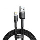 Baseus Cafule USB to Lightning 1M Data Cable with durable design for fast charging and data transfer, ideal for iPhone users in Bangladesh