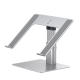 Baseus LUJS000012 Metal Adjustable Laptop Stand designed for enhanced ergonomics and comfort, perfect for home and office use.