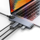 Baseus Thunderbolt C+ Pro 7-in-1 Smart Hub Docking Station in gray color, showcasing various ports and features.