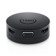 Dell USB-C Portable Adapter DA300 showcasing ports and compact design for easy connectivity