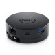 Dell USB-C Portable Adapter DA300 showcasing ports and compact design for easy connectivity
