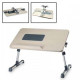 An ergonomic laptop desk featuring a built-in cooler, perfect for maintaining comfort during long working hours.