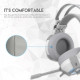 Fantech HG11 Captain 7.1 Surround Sound RGB Gaming Headphone in white with comfortable ear cushions and RGB lighting features