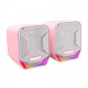Fantech Sonar GS202 Sakura Edition USB and 3.5mm Gaming Speaker displayed in a vibrant setting