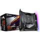 GIGABYTE B550I AORUS PRO AX AMD Motherboard showcasing its design and features for enhanced gaming performance.