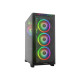 Gamdias ATHENA M1 Elite RGB Mid Tower Gaming Case showcasing vibrant RGB lighting and sleek design
