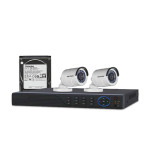 HIKVISION 2 unit 1080P night vision security cc camera Package